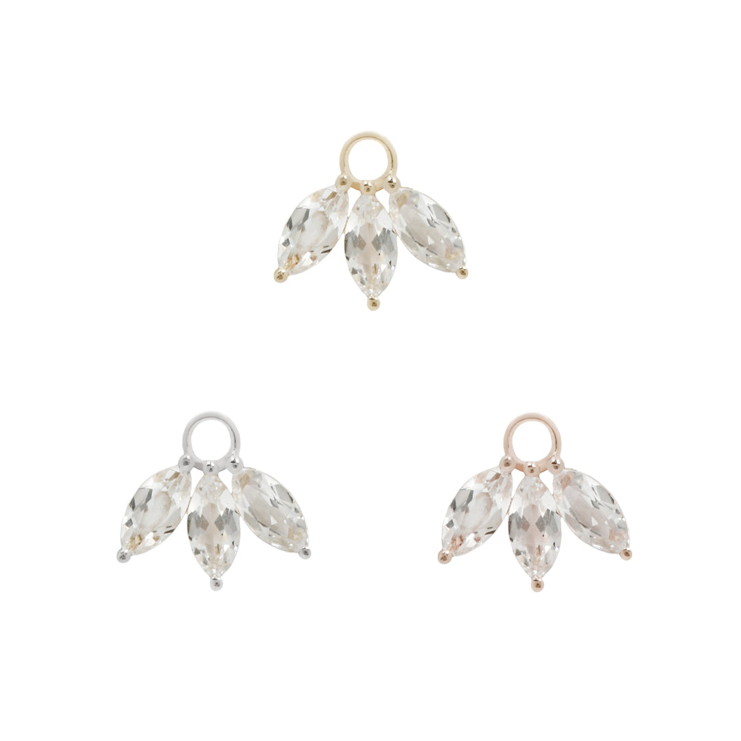 Moet Charm with White Topaz