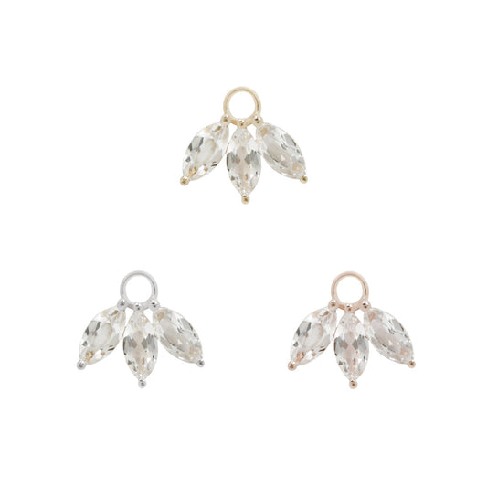 Moet Charm with White Topaz