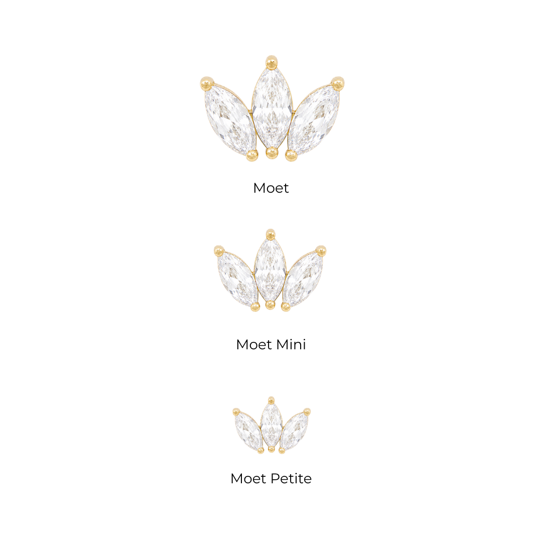 Moet Threadless End with CZ