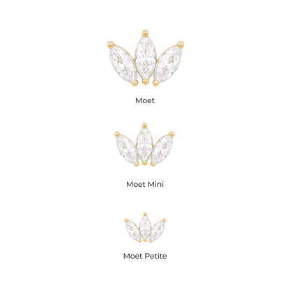 Moet Threadless End with CZ