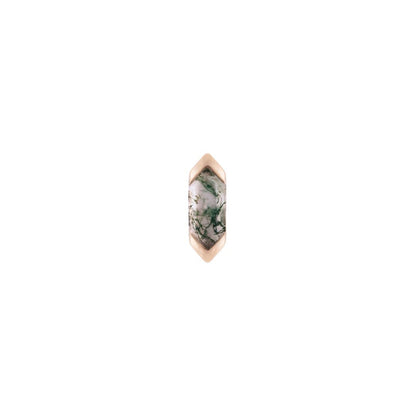 Mystic Threadless End with Moss Agate