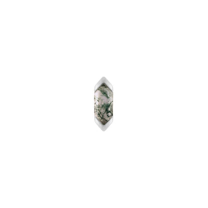 Mystic Threadless End with Moss Agate