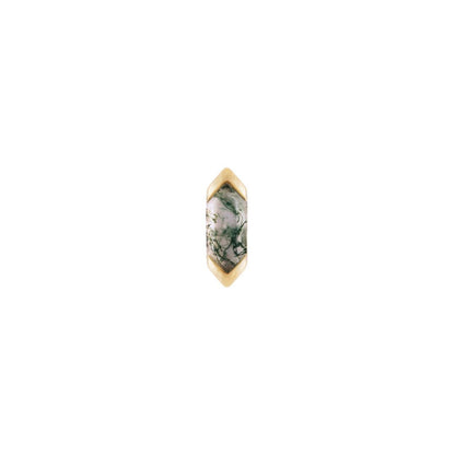 Mystic Threadless End with Moss Agate