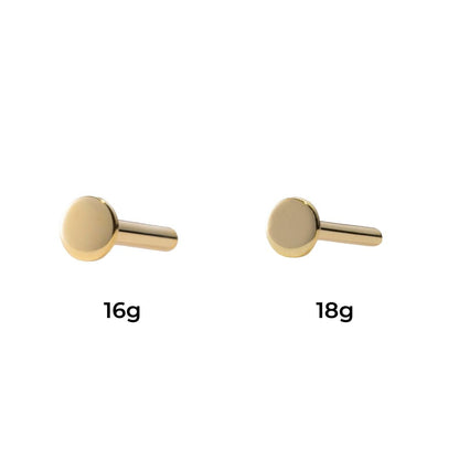 Gold Threadless Post