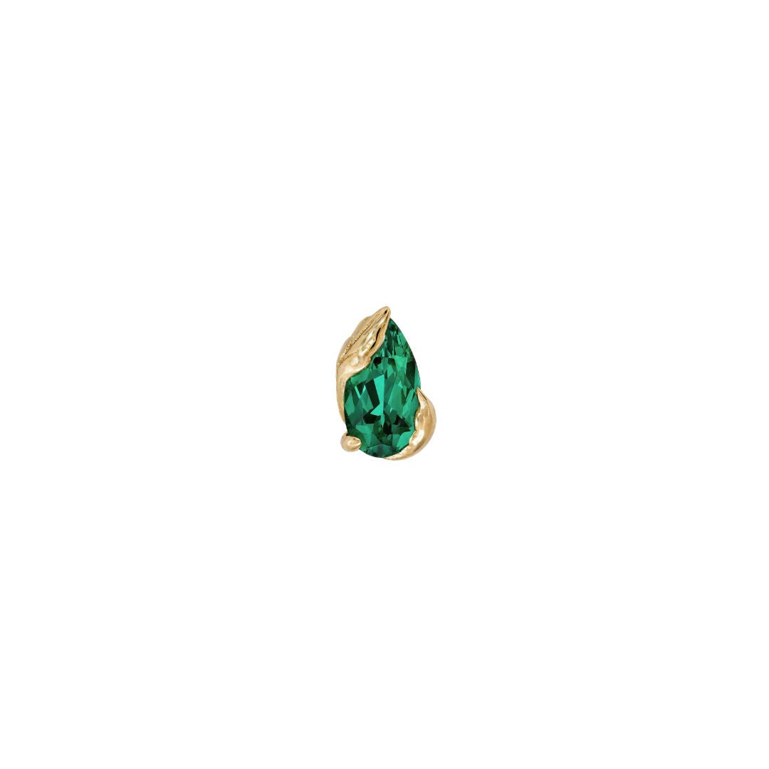 Occasion Threadless End with Emerald (Lab Grown)