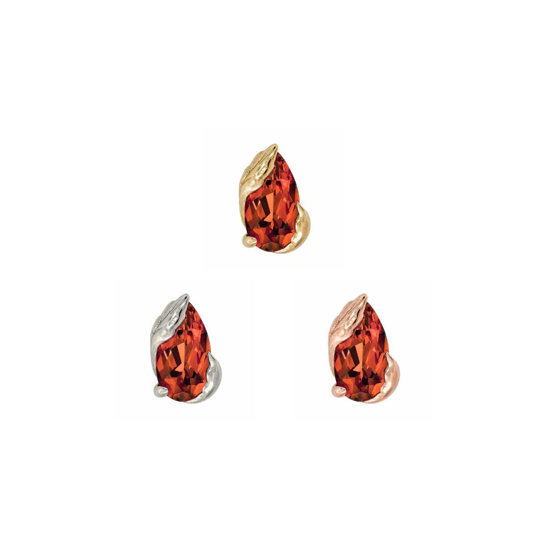 Occasion Threadless End with Garnet