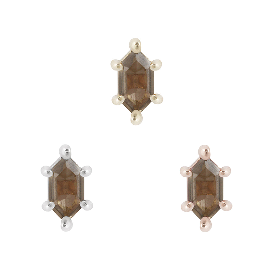 Oh Hell Yes! Threadless End with Smoky Quartz