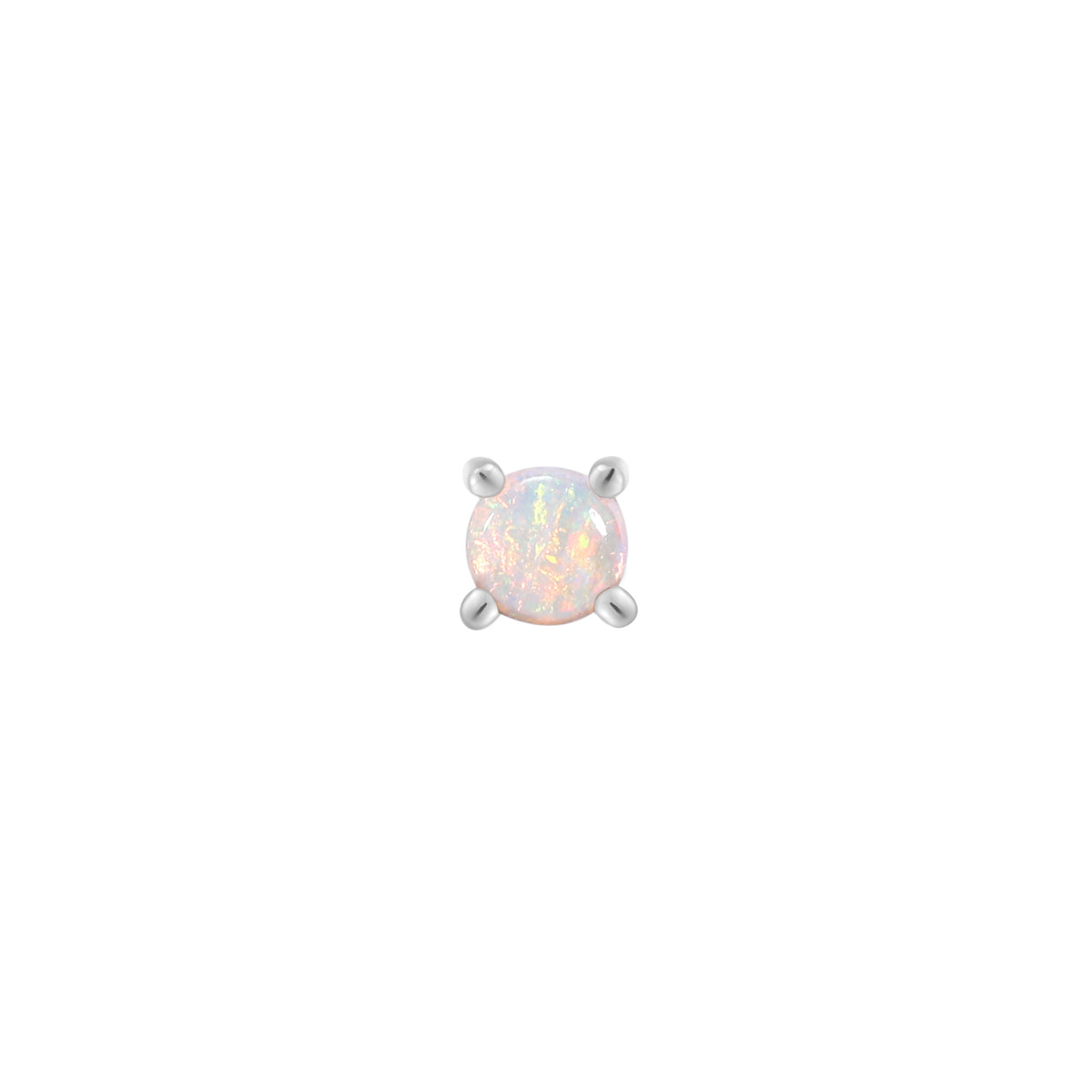 Prong Gem Threadless End with Opal