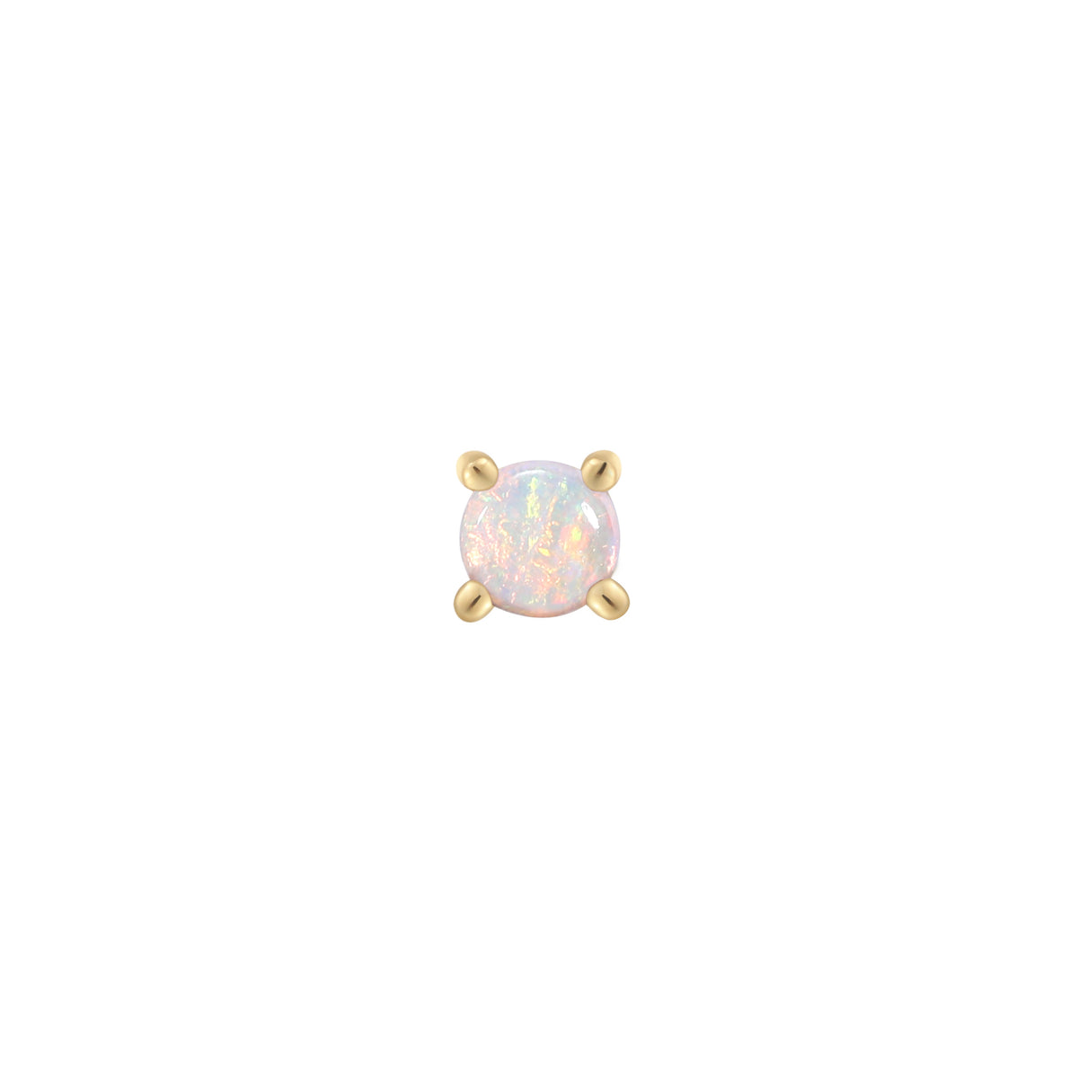 Prong Gem Threadless End with Opal