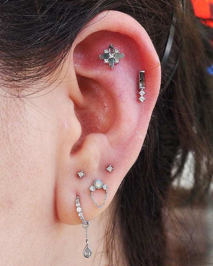 Covet Threadless End with Moss Agate