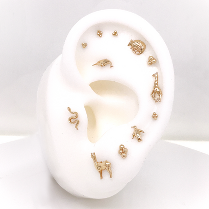 3 Bead Mini Cluster Threadless End