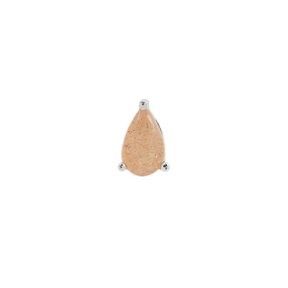 Pear Prong Threadless End with Sunstone