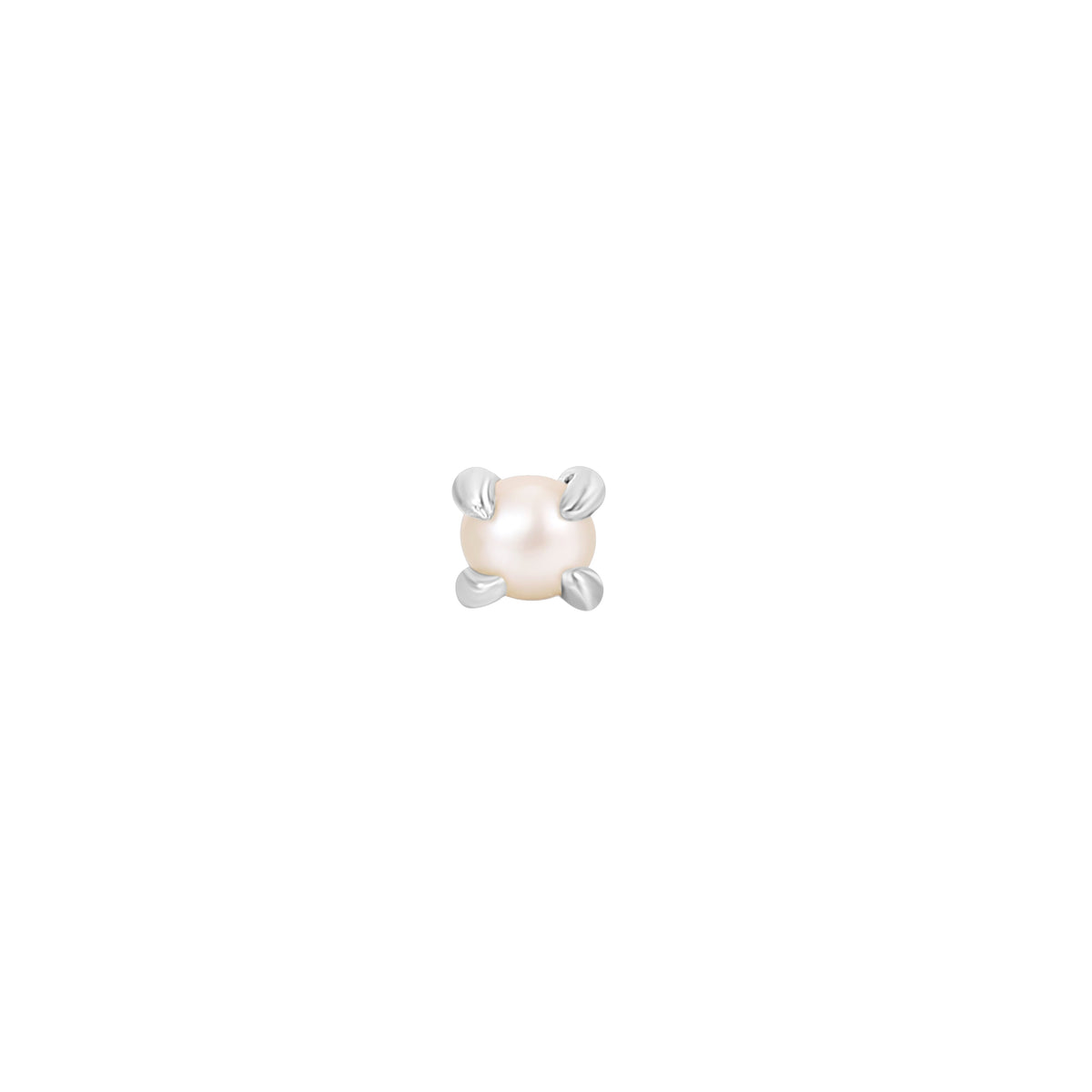 Prong Gem Threadless End with Pearl