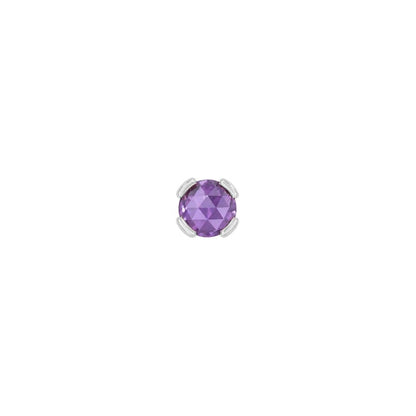 Peekaboo Threadless End with Amethyst