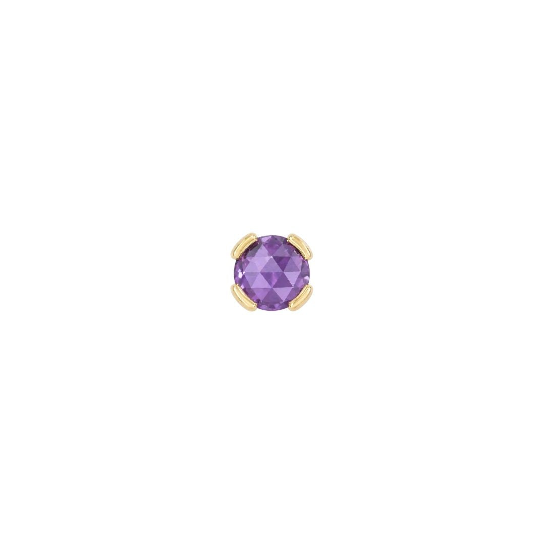 Peekaboo Threadless End with Amethyst