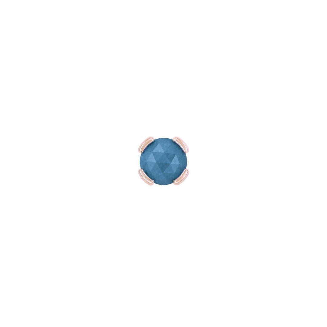 Peekaboo Threadless End with Sandblasted London Blue Topaz