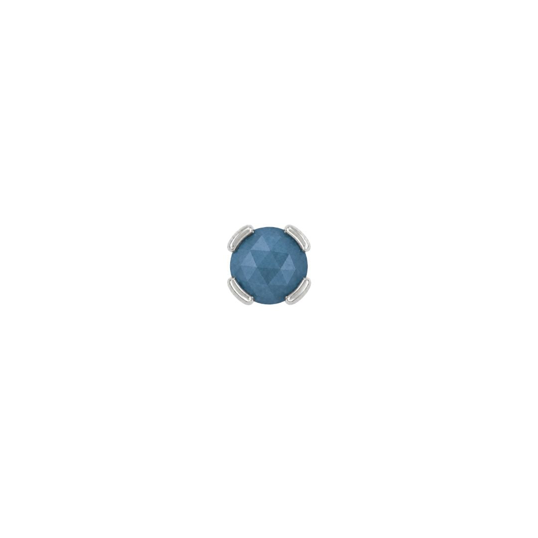 Peekaboo Threadless End with Sandblasted London Blue Topaz