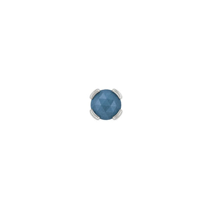 Peekaboo Threadless End with Sandblasted London Blue Topaz