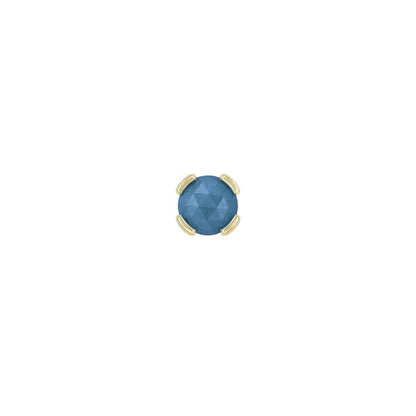 Peekaboo Threadless End with Sandblasted London Blue Topaz