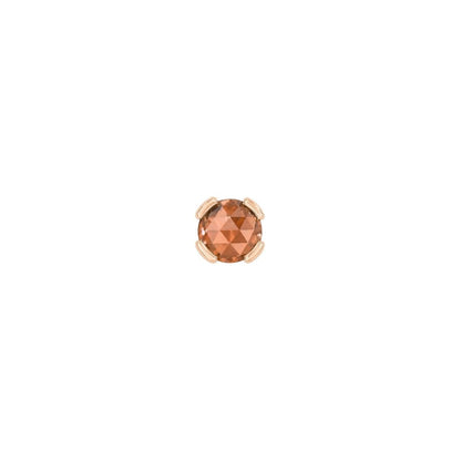 Peekaboo Threadless End with Orange Garnet