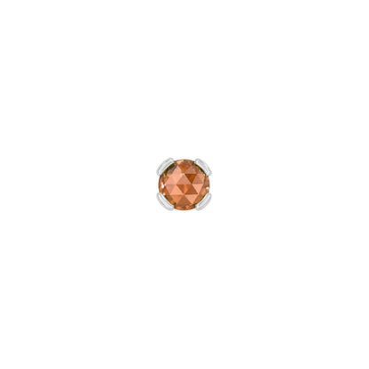 Peekaboo Threadless End with Orange Garnet