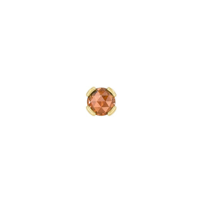 Peekaboo Threadless End with Orange Garnet