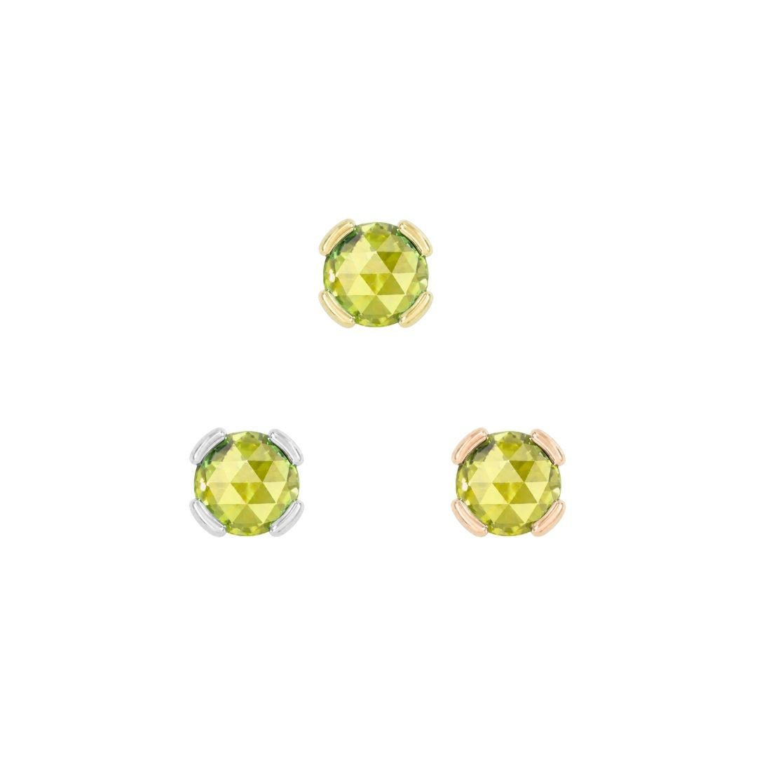 Peekaboo Threadless End with Peridot
