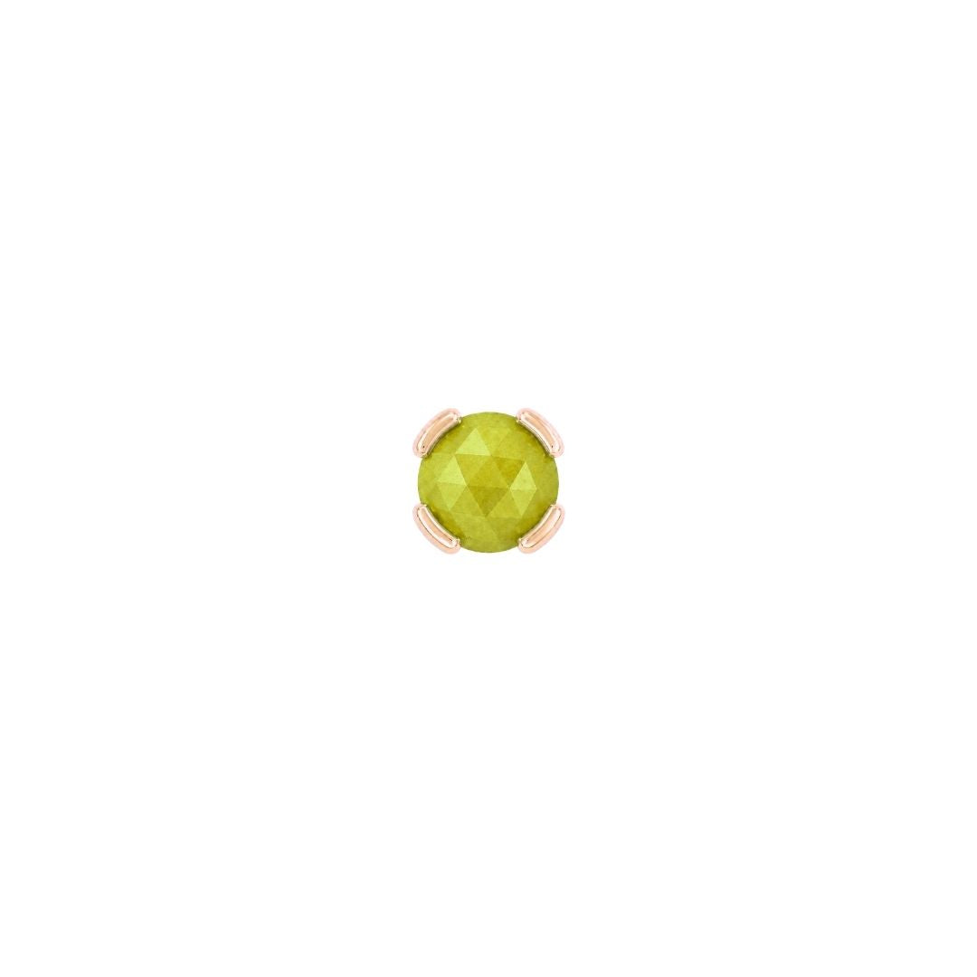 Peekaboo Threadless End with Sandblasted Peridot
