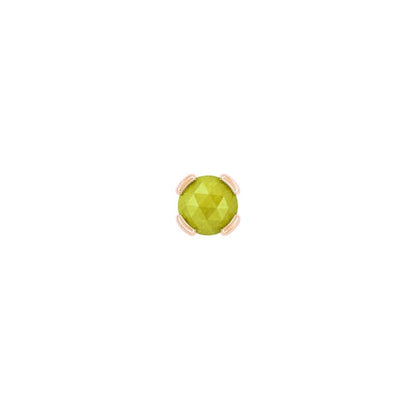 Peekaboo Threadless End with Sandblasted Peridot