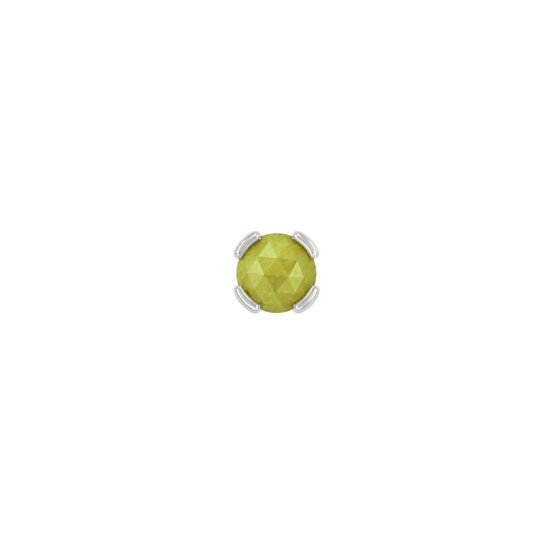 Peekaboo Threadless End with Sandblasted Peridot