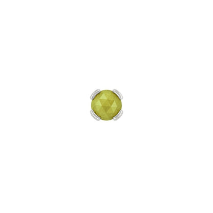 Peekaboo Threadless End with Sandblasted Peridot