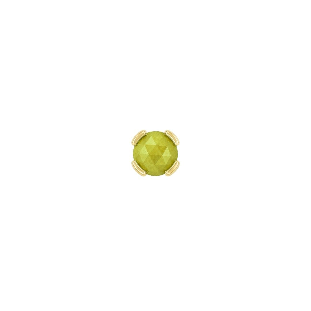 Peekaboo Threadless End with Sandblasted Peridot