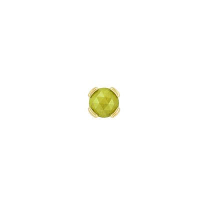Peekaboo Threadless End with Sandblasted Peridot
