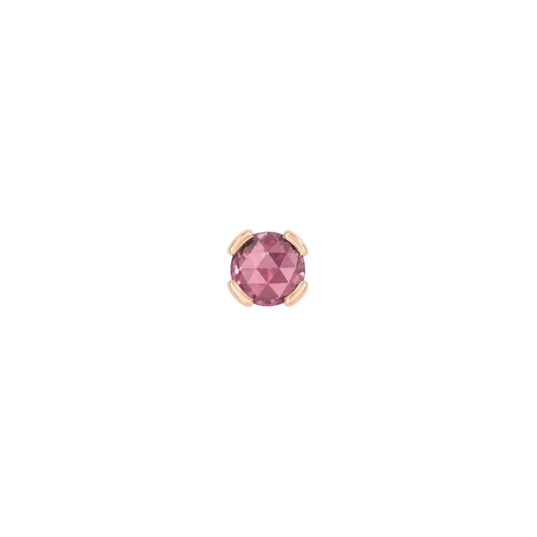 Peekaboo Threadless End with Pink Tourmaline