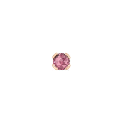 Peekaboo Threadless End with Pink Tourmaline