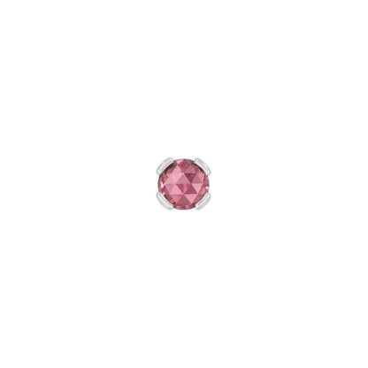 Peekaboo Threadless End with Pink Tourmaline