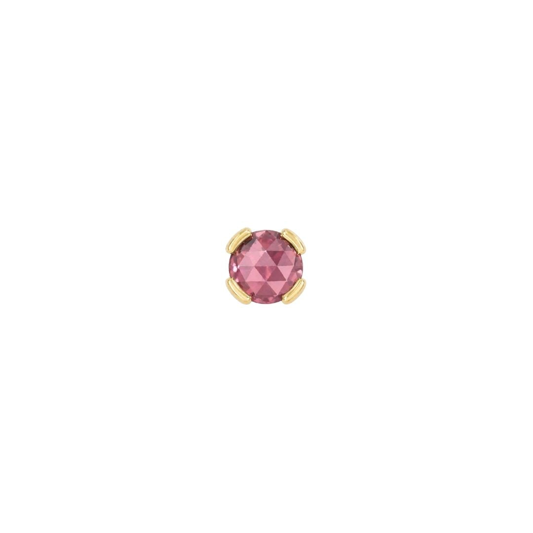 Peekaboo Threadless End with Pink Tourmaline