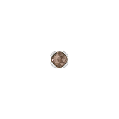 Peekaboo Threadless End with Smoky Quartz
