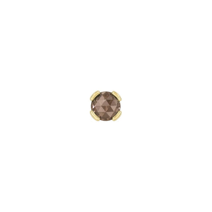Peekaboo Threadless End with Smoky Quartz