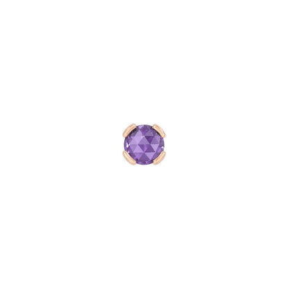 Peekaboo Threadless End with Amethyst