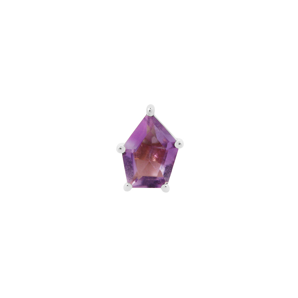 Penta Threadless End with Amethyst