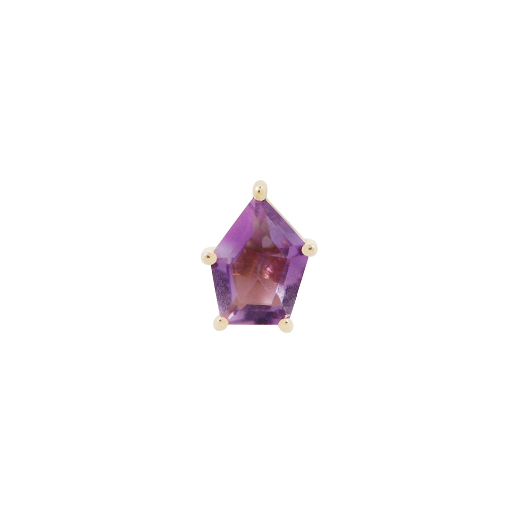 Penta Threadless End with Amethyst