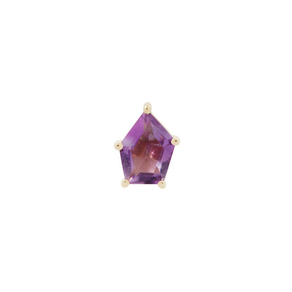 Penta Threadless End with Amethyst