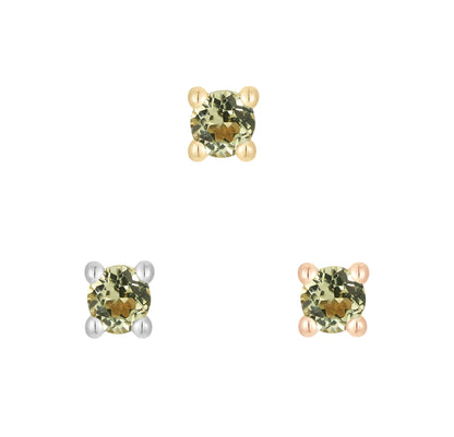 Prong Gem Threadless End with Peridot