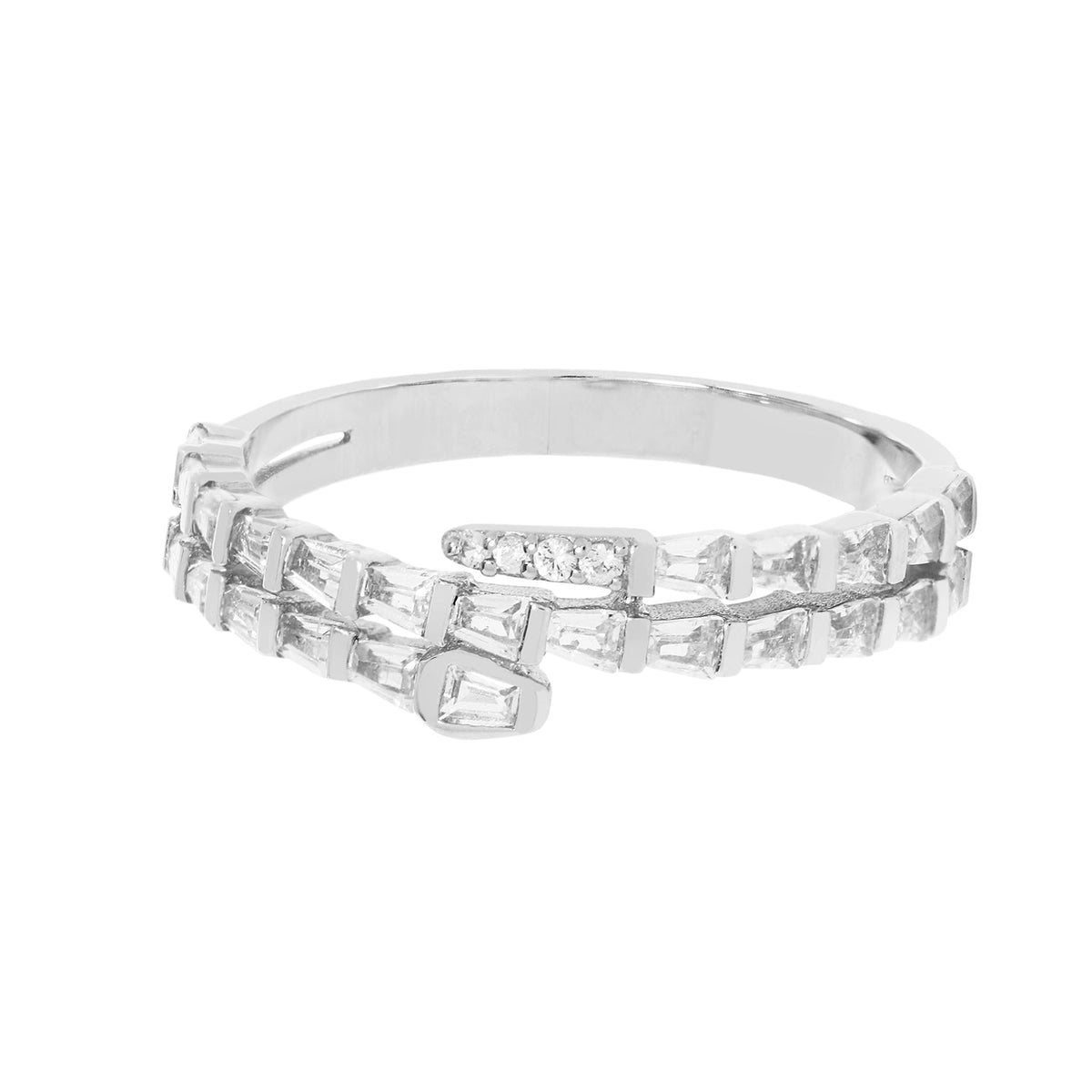 RION x Buddha Jewelry Prodigy Finger Ring with White Sapphire