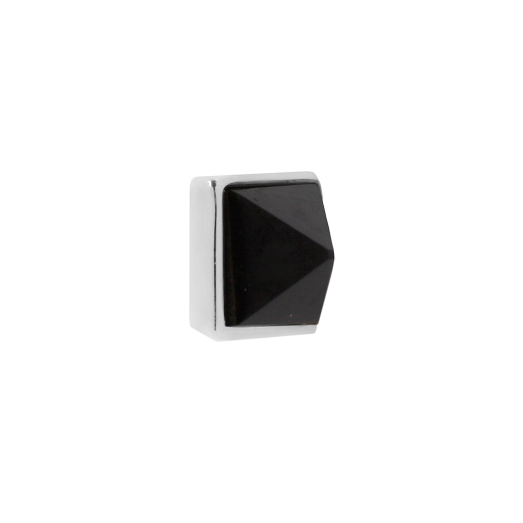 Pyramid Bezel Gem Threadless End with Reverse Set Agate