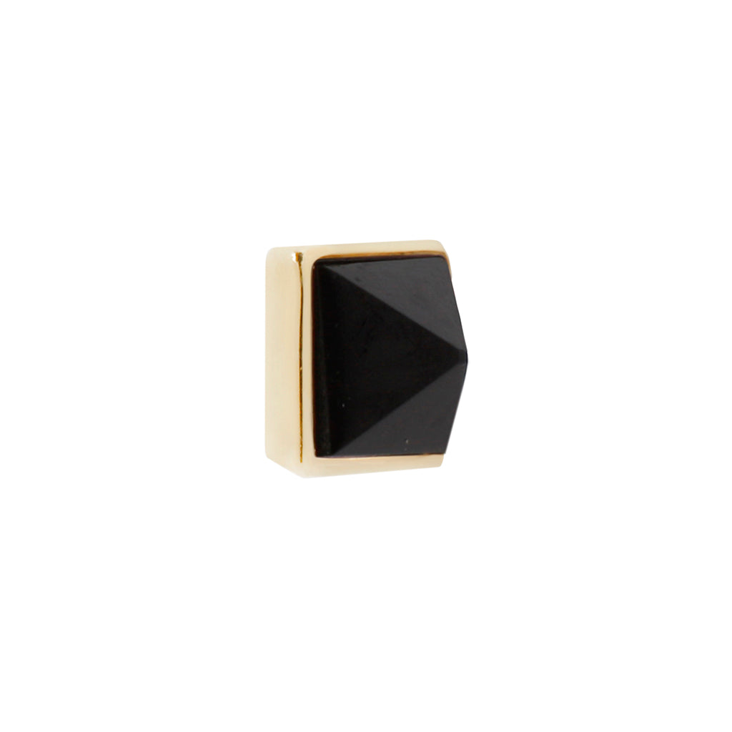 Pyramid Bezel Gem Threadless End with Reverse Set Agate
