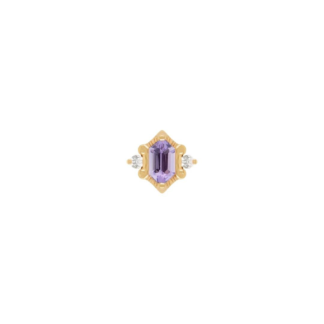 Reyna Threadless End with Amethyst
