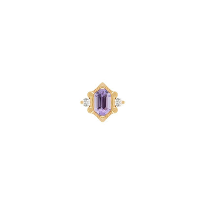 Reyna Threadless End with Amethyst