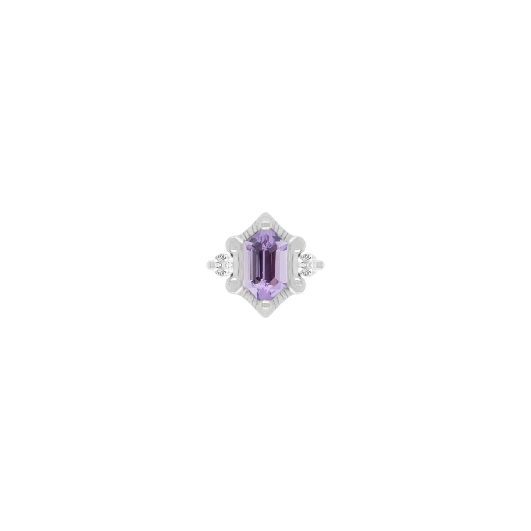 Reyna Threadless End with Amethyst